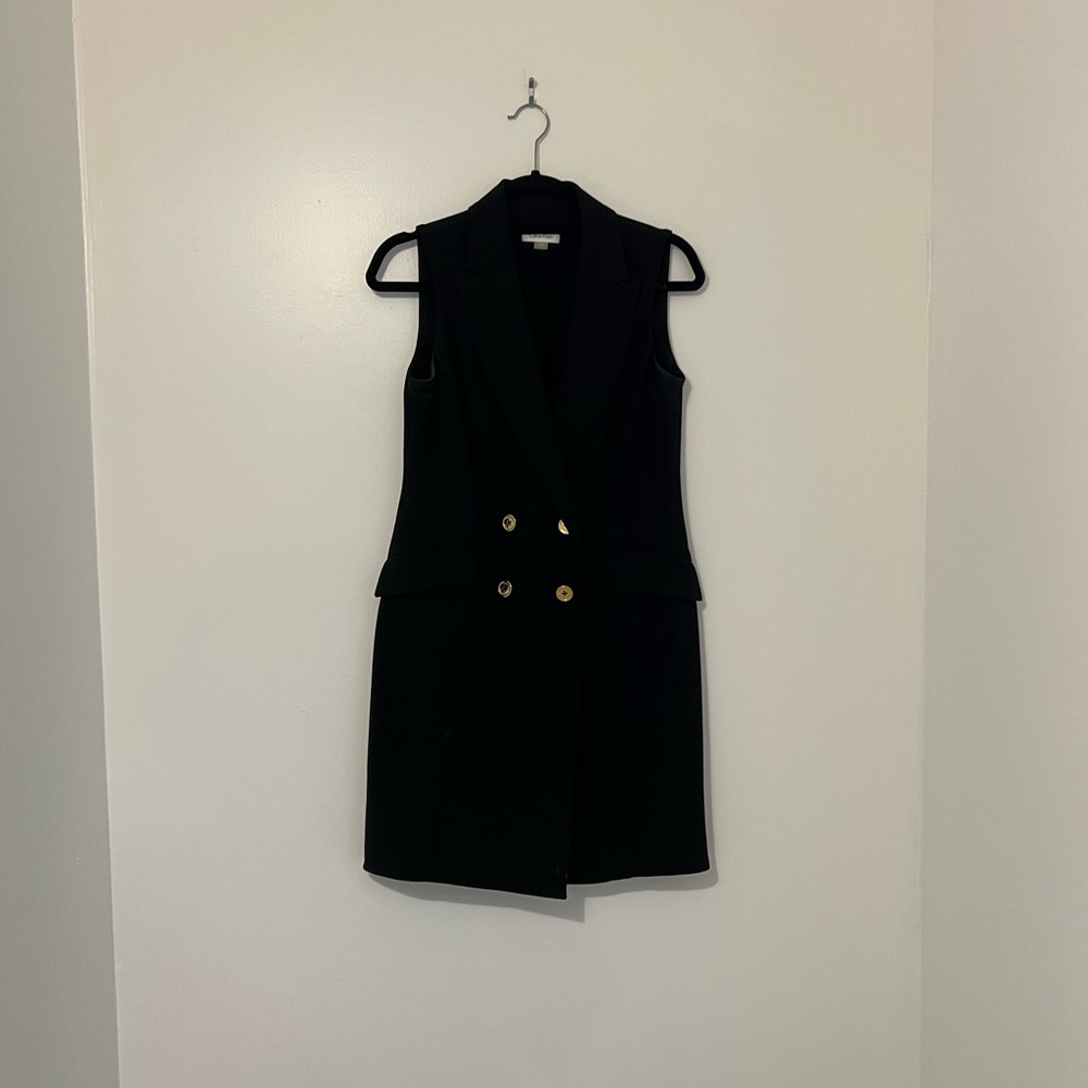 Calvin Klein Black Double-Breasted Blazer Dress